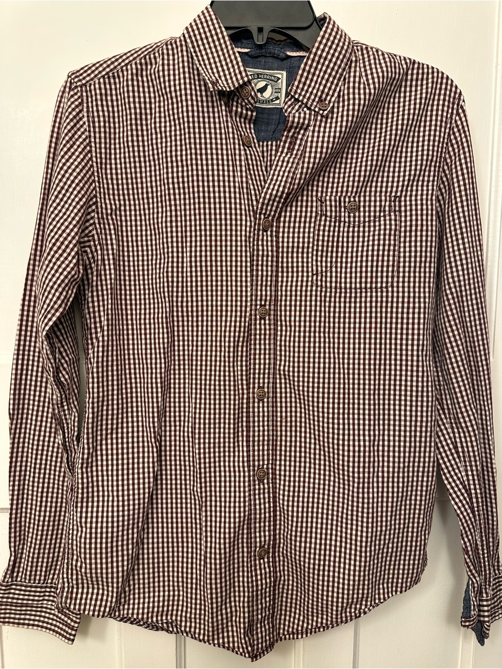 ⭐️ Red Herring XS Check Button-Down Shirt